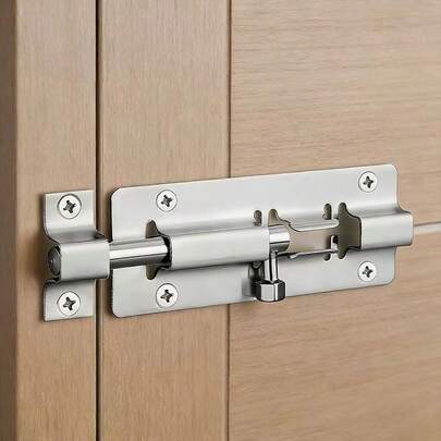 Bộ 2 khóa chốt cửa bằng thép không gỉ chịu lực cao, bao gồm 2 khóa chốt và 12 ốc vít lắp đặt - Khóa cửa trượt mạ crôm, thích hợp cho tủ, tủ quần áo, nhà kho, cửa ra vào - Khóa an ninh cấp thương mại cho nhà ở, văn phòng, nhà để xe, kho chứa đồ, khóa cửa nhà, an ninh nhà kho, bề mặt kim loại kiểu dáng đẹp, cấu trúc bền chắc, chốt chắc chắn, khóa tủ, lắp đặt chuyên nghiệp.