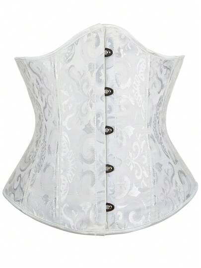 Kadın Modası Paisley Desenli Bandeau Ayarlanabilir Bağcıklı Bel Korsesi Üst, Tereyağı Sarısı