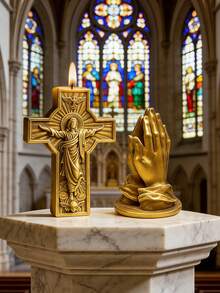 Moldes de vela de silicona con diseños de cruz cristiana de Jesús en diferentes estilos, adecuados para la iglesia, la decoración del hogar y regalos religiosos, Pascua, Navidad, bodas - A - Ver 2