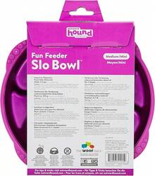 Fun Feeder Slo Bowl – Medium 2‑Cup Capacity, Slow Feeding, Small To Medium Dogs & Cats, Non-Slip, Turquoise, Drop Pattern UXP2 - Purple - 查看 3
