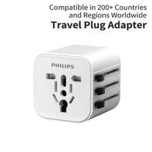 PHILIPS Phích cắm chuyển đổi đa năng, bộ chuyển đổi ổ cắm nhiều quốc gia, hỗ trợ các tiêu chuẩn của Mỹ/EU/Anh/Úc/Nhật Bản. Cần thiết cho du lịch và học tập ở nước ngoài. - Nhiều màu sắc và thông số kỹ thuật khác nhau - Xem 12