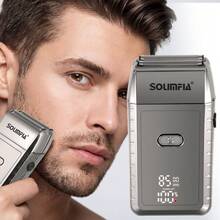 1pc USB Rechargeable Reciprocating Electric Shaver, Bald Head Whitening Device, 2-Speed Multi-Function Razor - Multicolor - View 10