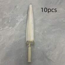 1 peça/6 peças/10 peças Decoração de Casamento Estilo Europeu de Alta Qualidade, Material Artesanal Pintado à Mão, Guarda-chuva Branco Pintado à Mão (Mais Estilos Disponíveis na Loja) - Multicolorido - Visão 12