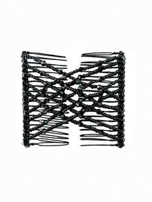 MH 1 buc pieptene magic pentru păr, pieptene dublu elastic, agrafe de păr cu mărgele elastice pentru femei și fete, coafură vintage, accesorii multifuncționale pentru păr, extensie de coc, agrafe de coafat, vară, vacanță, călătorie, festival, petrecere - Multicolor - Vizualizare 8