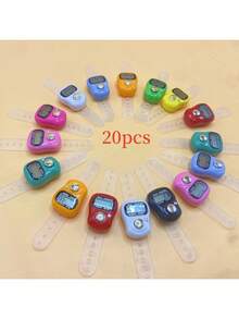 20pcs-30pcs Electronic Finger Counter/Ring-Shaped Manual Counter, People Flow Counter (Random Color), Minimalist Multi-Color Finger Counter, Ramadan Recitation Counter, Ramadan Prayer Counting Device - Multicolor - View 11