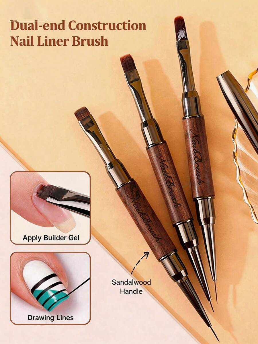 1 cọ vẽ móng hai đầu, bút chấm móng nghệ thuật DIY với cán mờ, dụng cụ làm móng cho nữ - Nhiều màu - Xem 1