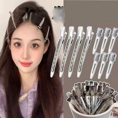 50pcs Root Volumizing Hair Clips, Seamless Bangs Clamps, Hairstylist Styling Clips, Hair Accessories