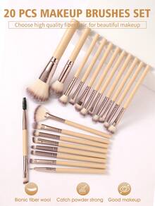 39PCS Makeup Tools Set Including:20PCS Makeup Brush Set+1pc Hairband+4PCS Makeup Sponges+4PCS Triangle Powder Puffs+2PCS Hand Bowl Strap+4PCS Mini Air Cushion Powder Puffs+4PCS Mini Makeup Sponges,All-In-One & Beginner-Friendly | Travel-Ready & Gift-Ready | Perfect For Newbies/Her - Multicolor - View 2