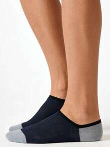 1 Pair/6 Pairs/10 Pairs Men's Shallow Mouth Boat Socks - Multicolor - View 4