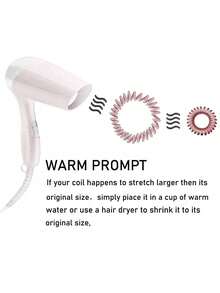 100个/包 女士高弹螺旋发圈 - 无痕、不伤发,采用耐用塑料制成,适合日常扎马尾辫 - 彩色 - 查看 8