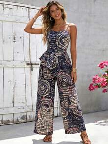Bộ đồ hai mảnh phong cách Bohemian mới, thanh lịch dành cho nữ, thích hợp đi nghỉ mát, kiểu áo hai dây ống rộng, thoáng khí, thoải mái, ôm sát, thích hợp mặc đi biển. - màu đen - Xem 2