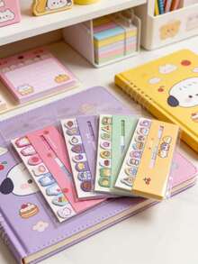 Notas adhesivas lindas, etiquetas de papel para estudiantes, marcadores de cuaderno, tiras pequeñas, pegatinas de índice, notas de estudio, N veces, notas adhesivas - Unitalla - Ver 10