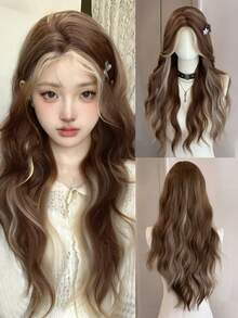 Bộ tóc giả dài, gợn sóng, bóng mượt, kiểu dáng mới này có chi tiết ren ở phía trước tạo vẻ tự nhiên. Tóc dài 30 inch, được làm từ sợi tổng hợp chất lượng cao, phù hợp để đội hàng ngày, dự tiệc và các dịp khác. - Nhiều màu - Xem 1