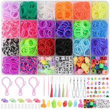 500pcs/2176pcs DIY Elastic Band Weaving Craft Kit, Christmas & Birthday Gift For Girls And Boys Bracelet Making Set - Rubber Band - View 8