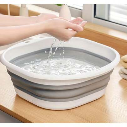 Large Foldable Wash Basin - Portable Home Use - Suitable For Face Washing, Vegetable Washing, Laundry, And Foot Soaking
