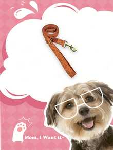 1pc Cute Print Dog Leash, Adjustable Soft Pet Walking Leash With Gold Buckle For Small Medium Dogs - Multicolor - View 20