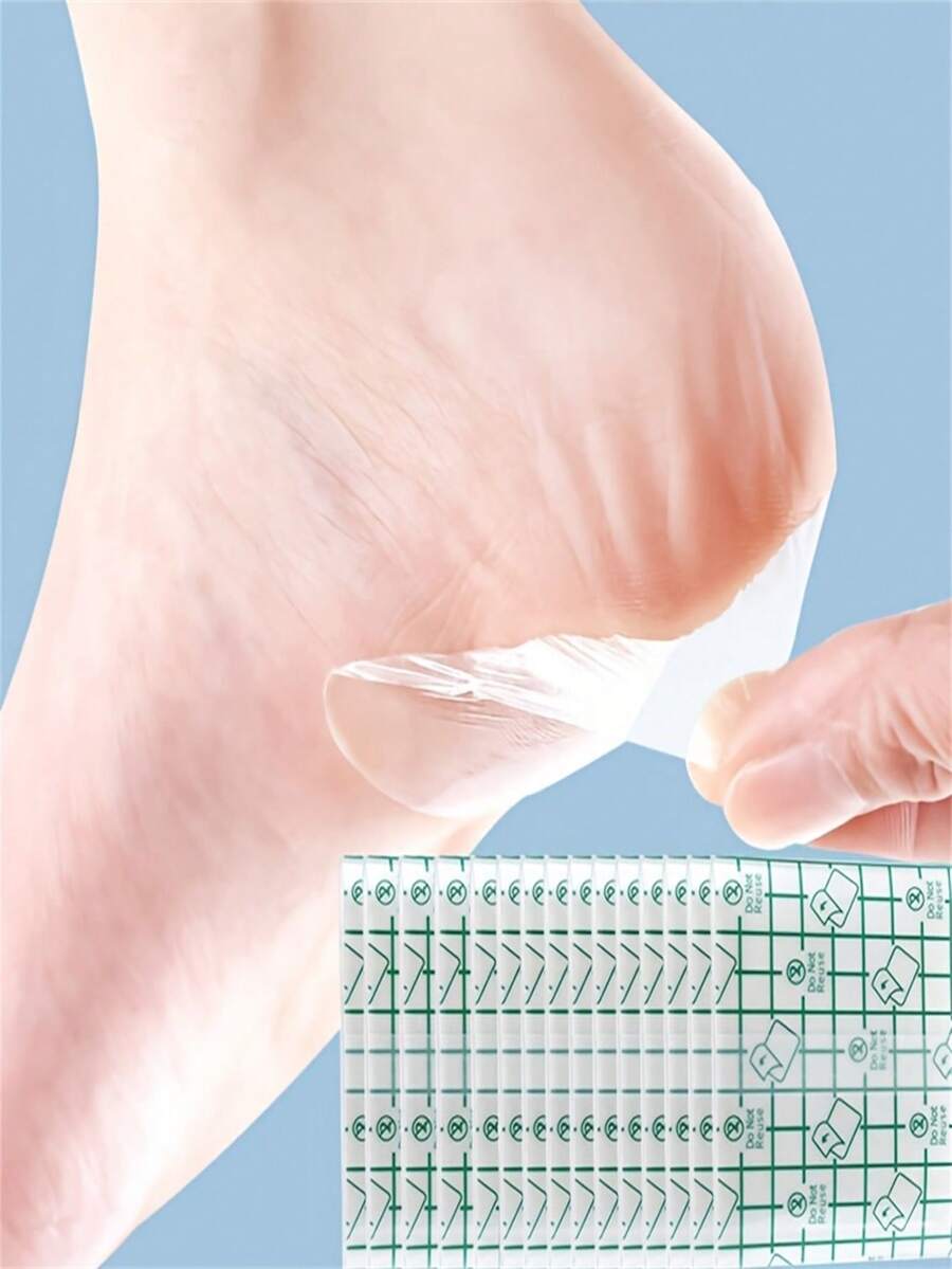 10/30 Pairs Invisible Moisturizing Heel Pads, 20 Pairs - Breathable Shock-Absorbing Design, Insoles And Foot Care Cushions, Suitable For Cracked Heels, Light Beige And Soft Beige Patches, Gentle Touch To Protect Your Feet - Heel Pads - View 1