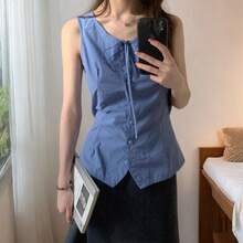 Women Outdoor Shirts - Blue Top - View 2