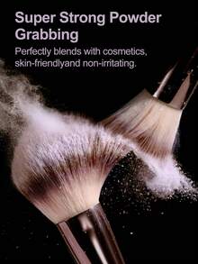 BS-MALL 20件套专业化妆刷套装，含时尚化妆包，包括粉底刷、腮红刷、修容刷 - 咖啡棕 - 查看 3