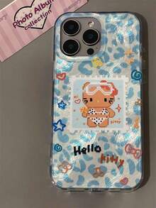 SANRIO 1 chiếc ốp lưng điện thoại Hello Kitty hoạt hình màu xanh băng giá sang trọng mới, họa tiết da báo độc đáo, phù hợp với 11/12/12 Pro, 13/14/15, 13 Pro/14 Pro/15 Pro, 12 Pro Max/13 Pro Max/14 Pro Max/15 Pro Max, 16, 16 Pro, 16 Pro Max, 17, 17 Pro, 17 Pro Max, chống sốc IMD, món quà mùa hè tuyệt vời dành cho bạn gái, bạn thân. - Nhiều màu - Xem 3