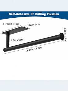 Stainless Steel Wall-Mounted Toilet Paper Holder - Self-Adhesive, Space-Saving Household Tissue Paper Storage Rack, Essential Accessory For Kitchen And Bathroom - Irregular - View 9