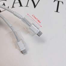 4pcs Wavy TPU Cable Protector, Durable ABS Material Cable Sleeve, Suitable Compatible With Apple 18W/20W Charger, Protect Charging Cable From Damage - Multicolor - View 2
