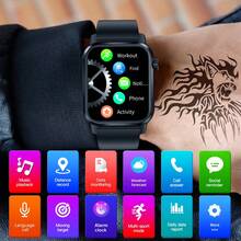 1.85 Inch Square Smart Watch For Men And Women, Full Touch Screen Smartwatch, Fitness Tracking, Wireless Call, LED Flashlight, Multiple Sports Modes, Music Control, Information Push, Remote Camera, Compatible With Android & IOS - 彩色 - 查看 6