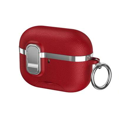 כיסוי אוזניות עור מצופה עור מצופה אפל אחד מתאים ל- 4/Pro 3, Pro/Pro 2 החדש, כיסוי לאוזניות Bluetooth אלחוטיות לסמסונג גלקסי ניצנים 3/3Pro/3FE, כיסוי אוזניות פרימיום נגד נפילה