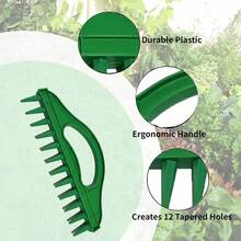 Plantador de semillas manual, dispersador de semillas portátil, sembrador de suelo suelto - Talla única - Ver 2