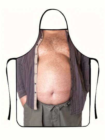 1PC Fashionable Men's Apron For Beer Belly Party - Funny And Quirky Apron