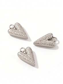 5 piezas Colgante de Corazón de Acero Inoxidable Pulido Alto Dorado Corazones Asimétricos Dijes Colgantes para Suministros de Accesorios de Fabricación de Joyas DIY - Colgante - - Ver 9