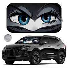 Summer Car Windshield Sunshade, Foldable Windshield Cover, Front Window Sun Visor, With Enhanced UV Protection, Suitable For Sedans, SUVs And Hatchbacks (59.06 Inches X 27.5 Inches) - Interesting Black Eyes - View 10