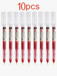 1-20pcs Quick-Drying Liquid Ink Pens, Signature Ink Pens, Black/Blue Ink/0.5mm Round Tip, Essential For School/Office, Back To School Season Must-Have - Rectangle - View 13