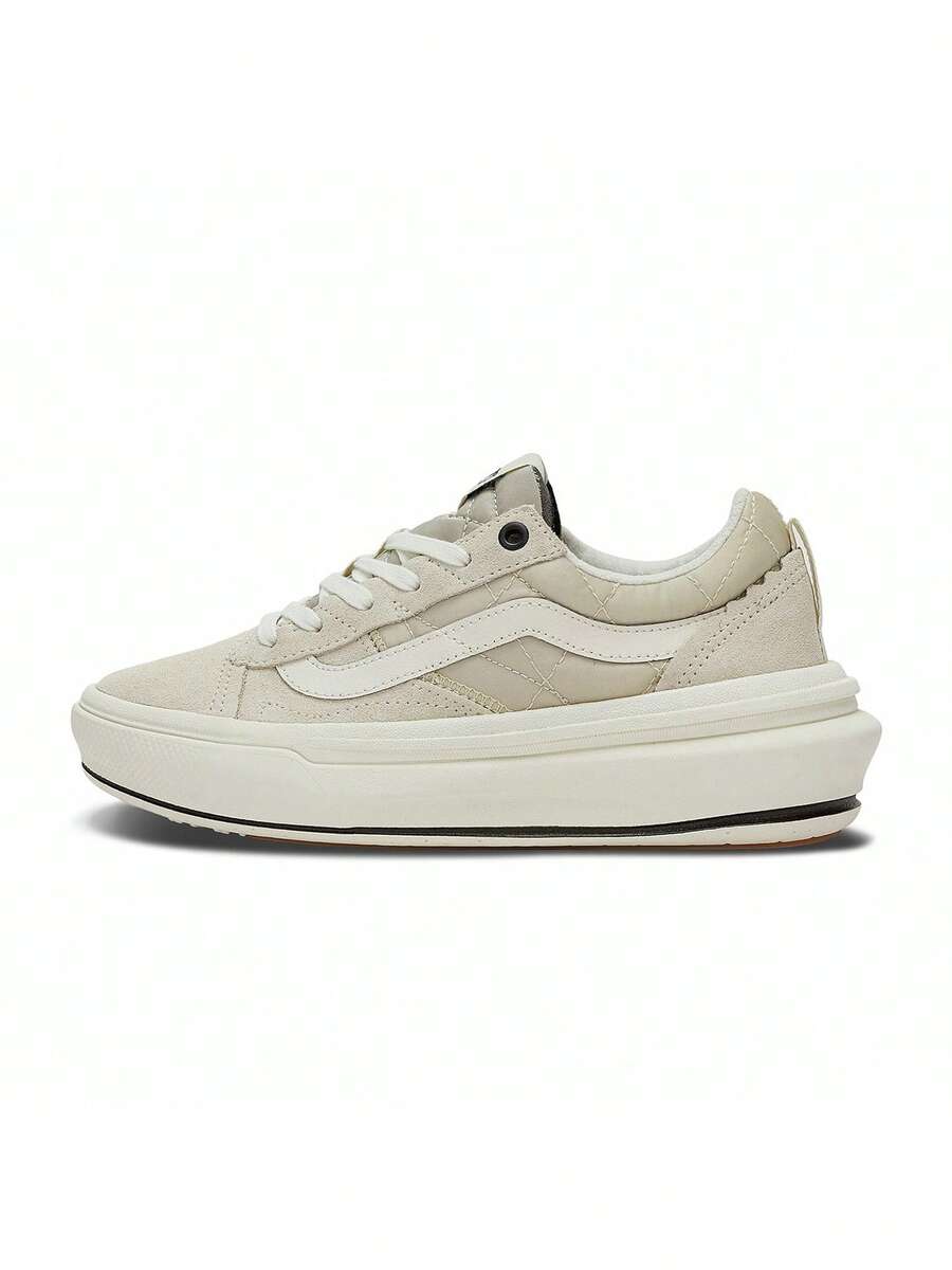 Vans男鞋女鞋Old Skool Overt Plus厚底增高休閒鞋鬆糕鞋VN0A4BVLBWQ - 燕麥色 - 查看 1