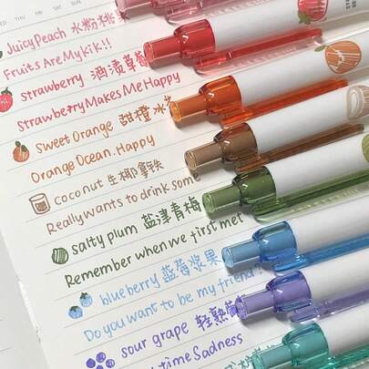 Bộ 4 bút gel thơm, bộ 4 bút dạ quang lấp lánh, bộ sổ tay lò xo kiểu cổ điển hàng hải, bút màu trái cây, bút thẩm mỹ để viết nhật ký, vẽ nguệch ngoạc và vẽ tranh, đồ dùng văn phòng phẩm, quà tặng tốt nghiệp 2026
