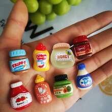 8pcs Cartoon Cooking Food Sauce Fridge Magnets, DIY Fridge Stickers For Living Room, Kitchen, Office, Small Gift For Family, Classmates, Female & Male Friends - 8Pcs - View 3