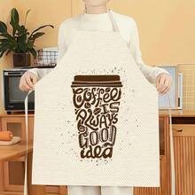 1 chiếc tạp dề họa tiết cà phê, tạp dề in hình thời trang ngộ nghĩnh, tạp dề nhà bếp, tạp dề nấu nướng, tạp dề gia đình sáng tạo. - Nhiều màu - Xem 13