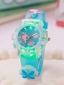 1pc/Set Mermaid Luminous Jelly Watch, Multi-Color Silicone Flashing Light Quartz Wristwatch For Teens, Suitable For Daily Wear, Gifts, Year-End Promotion, Online Exclusive, Birthday Present - Multicolor - View 11