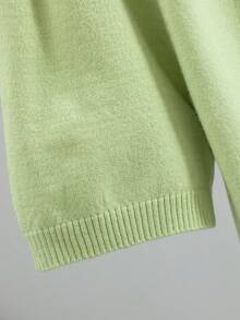 GIGOGOU Women's Short Sleeve T-Shirt And Knit Cardigan, Comfortable And Soft Tops For Spring/Summer - Lime Green - View 9