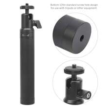 Gậy selfie kéo dài bằng hợp kim nhôm với đầu gimbal, điều chỉnh độ cao từ 18,5-70cm, có thể nghiêng 90°, vít 1/4" và tay cầm chống trượt, thích hợp cho gimbal điện thoại thông minh, camera hành động, vlog, livestream và du lịch. - Xem 2