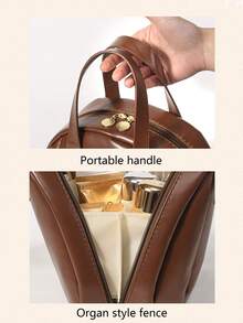 1 túi đựng mỹ phẩm vỏ PU, túi đựng đồ vệ sinh cá nhân chống thấm nước dung tích lớn, túi xách tay - Nhiều màu - Xem 9