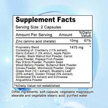 Cleansing Formula - Contains Zinc, Black Walnut, Wormwood Powder, And Blueberry Leaf Extract - Supports Intestinal Cleansing For Both Men And Women - 120 Softgels - 1 chai - Xem 2