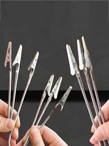 1/3/5pcs Multi-Functional Heavy Duty Alligator Clip Holder, Metal Threaded Bendable Clip, Suitable For Various Industrial Applications, Aluminum Structure, Premium Material, Metal Clip, Suitable For Office, Home, Laboratory Tools - Suitable For , Sticky Notes, Cables - Aluminum Alloy Structure, Premium Material, Multi-Functional Clamping, Cable Management, Perfect For Office Personnel - Multicolor - View 3