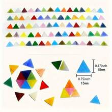 200 Pcs Transparent Glass Mosaic Tiles For DIY Crafts, Art Projects, And Home Decor, Handmade Art Materials DIY Materials - Mixed - 200PCS - View 4