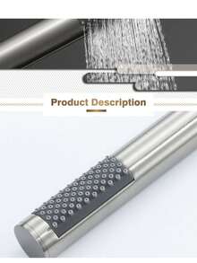 Stainless Steel High Pressure Shower Head, High Flow Rate Shower Head, High Pressure Handheld Shower Head, Single Function Handheld Wall Mount Shower Head - Black Round Spray Bottle - View 4