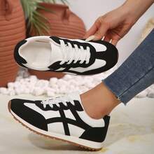Fashionable Casual Walking Retro Lightweight Outdoor Sports Sneakers Womens Shoes Spring Fall Tennis Shoes Sneakers Shoes Outdoor Office Work Walking Travel Sport - 黑色 - 查看 7