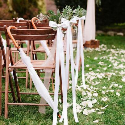 18/12/3pcs Satin Bow Chair Decorations, Green/White Ribbon DIY Bows, Suitable For Wedding, Valentine's Day, Easter, Christmas, Holiday Events, Theme Parties, Birthdays, Graduation Celebrations