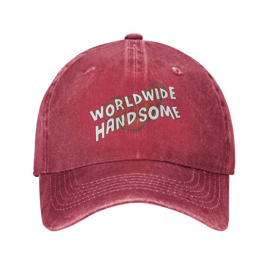 Washed Baseball Cap Bangtang Jin Worldwide Handsome Love Adjustable For Army Fans Merch, Ideal For Concert Support & Kpop Groupie Gifts - 紅色 - 查看 1