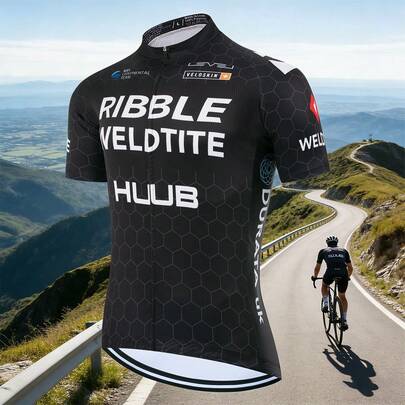 UCI BORA 1件阿联酋夏季新款骑行服，短袖，高弹力，速干透气，适合自行车户外运动骑行上衣