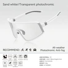 ROCKBROS Lightweight Photochromic Polarized Cycling Glasses, All-Weather Protection, Comfortable Wear - Multicolor - View 14